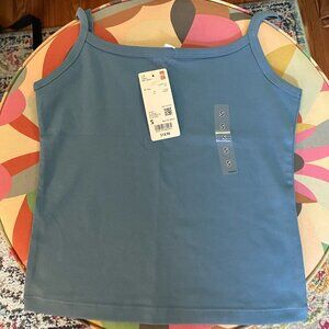 NWT Uniqlo Cotton Camisole - Light Blue - Small
